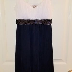 Sweet Storm Navy & Ivory party dress size M